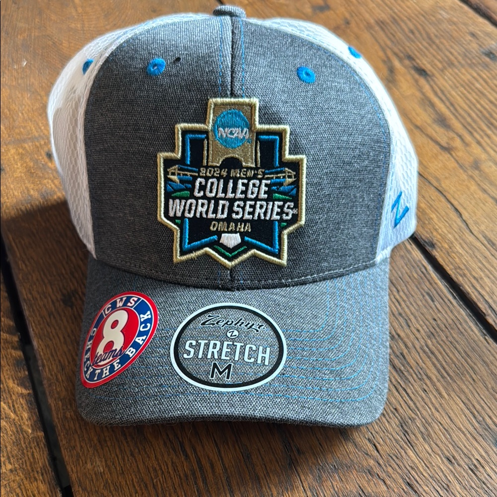 Gray And White College World Series Cap Gray And White College World Series Cap